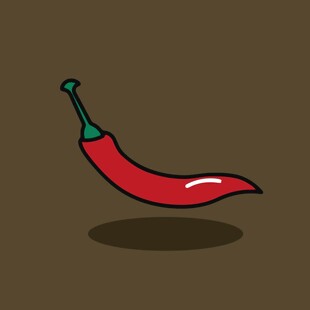 卡通红辣椒插画