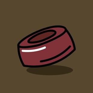 卡通风格红色环形物体