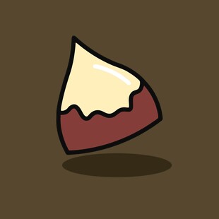 卡通风格巧克力冰淇淋