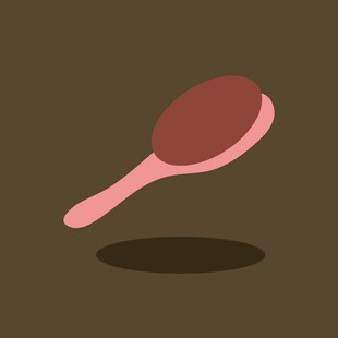 粉色梳子悬浮图