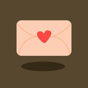 爱心信封图标