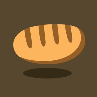 卡通风格的全麦面包