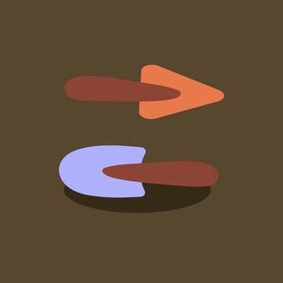 双色箭头图标设计元素