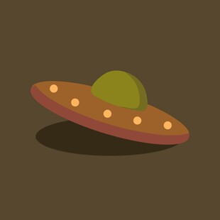 卡通风格的飞碟形象