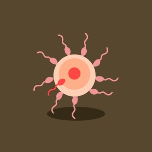 可爱风格的病毒卡通形象