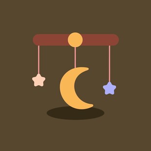 可爱月亮星星婴儿床挂饰