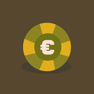 欧元符号救生圈图标