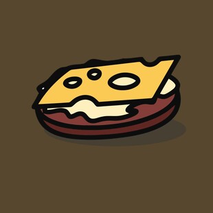 卡通风格美味夹心奶酪