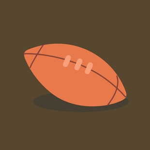 卡通橄榄球形象