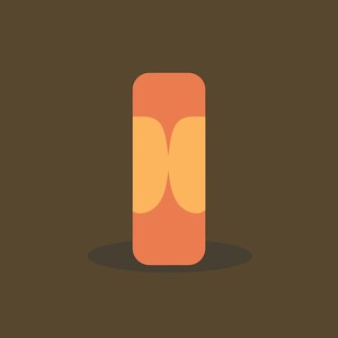 橙色几何图案柱状物体