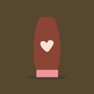 爱心图案的时尚瓶身