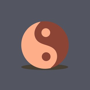 简约风格阴阳太极图标