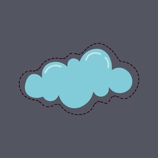 浅蓝色云朵图标