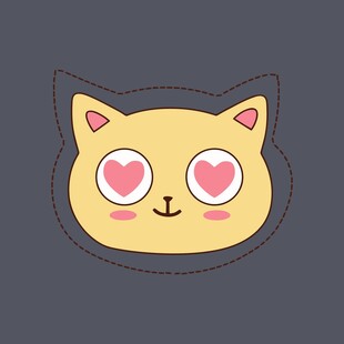 爱心眼萌猫头像