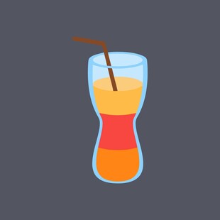 分层果汁饮品插画