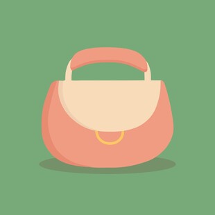 简约蓝色手提包设计图