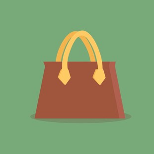 棕色手提包插画