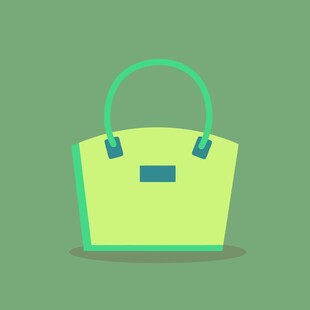 浅绿色时尚手提包