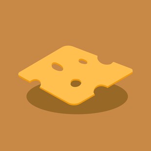 卡通风格的奶酪块