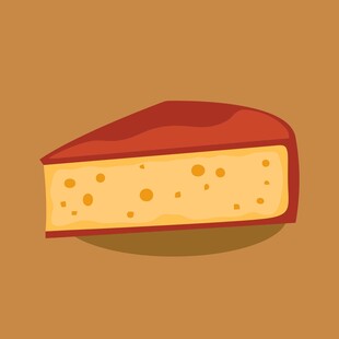 一块美味的卡通奶酪