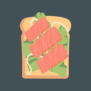 美味三文鱼吐司