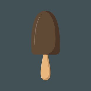 巧克力冰棍插画