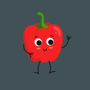 可爱红辣椒卡通形象