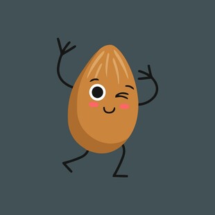 俏皮杏仁卡通形象