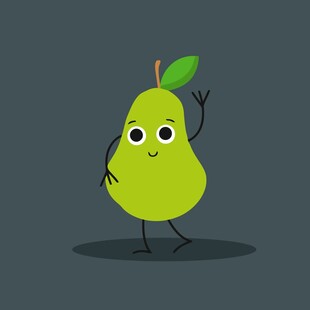 可爱梨子卡通形象