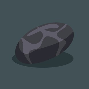 卡通风格的灰色花纹石头