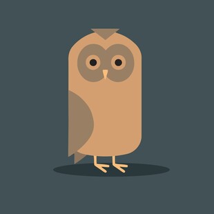 可爱卡通猫头鹰形象