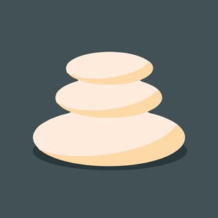 堆叠的圆形石片