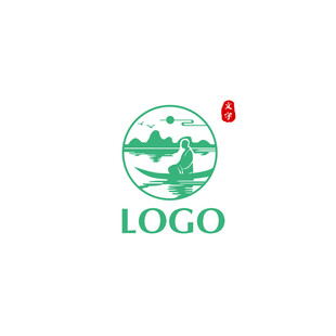 中式山水风格LOGO设计