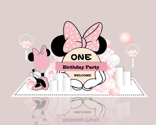 米妮蝴蝶结生日派对