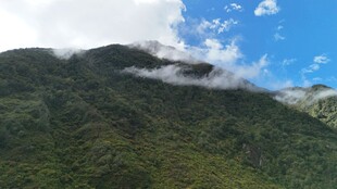 青山云海间的秀丽风光