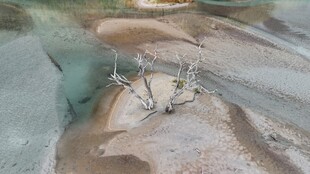 沙漠中的神秘古老雕塑