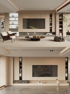 电视背景墙 客厅效果图 电视墙