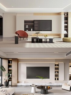 电视背景墙 客厅效果图 电视墙