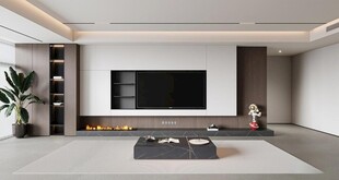 电视背景墙 客厅效果图 电视墙