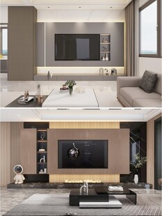 电视背景墙 客厅效果图 电视墙