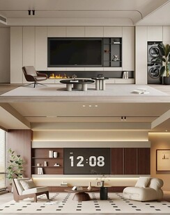 电视背景墙 客厅效果图 电视墙