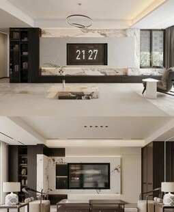 电视背景墙 客厅效果图 电视墙