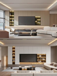 电视背景墙 客厅效果图 电视墙