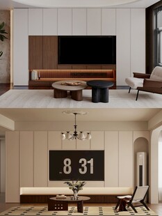 电视背景墙 客厅效果图 电视墙