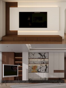 电视背景墙 客厅效果图 电视墙