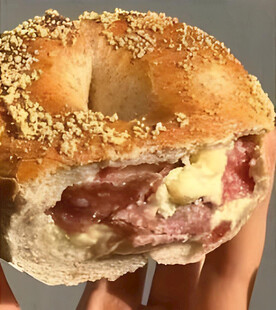 贝果夹肉