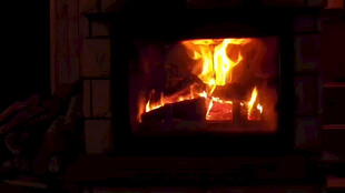 壁炉中的火焰
