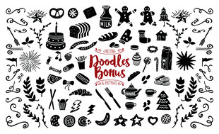 黑白线稿免扣素材