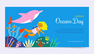 海洋日水下奇幻场景