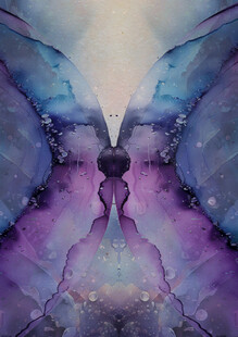 梦幻抽象双生蝶艺术画面